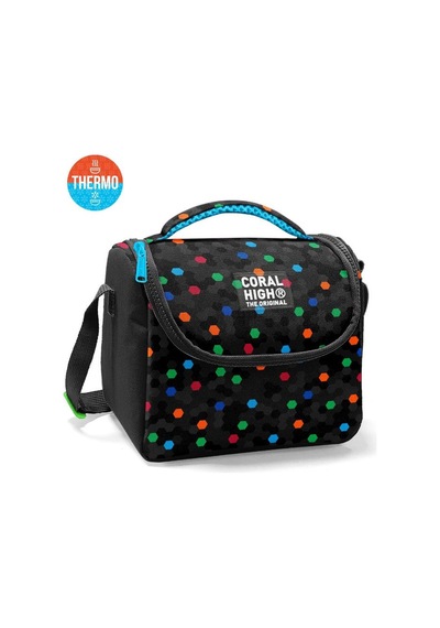 Coral High Kids Siyah Renkli Petek Desenli 3 Lü Okul Çanta Seti Set0133210 Çok Renkli