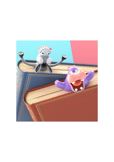 Sevimli Hipopotam Kitap Ayracı Renkli
