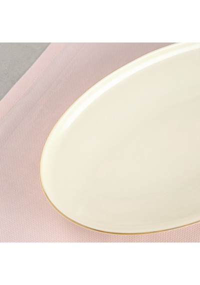 Aryıldız Hazel Gold Kayık Tabak 30 Cm Çok Renkli