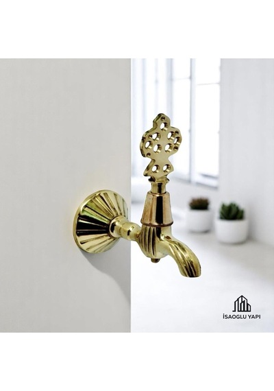 İsaoğlu Yapı Kurna Hamam Musluğu Osmanlı Musluğu Pirinç Malzeme Gold Gold