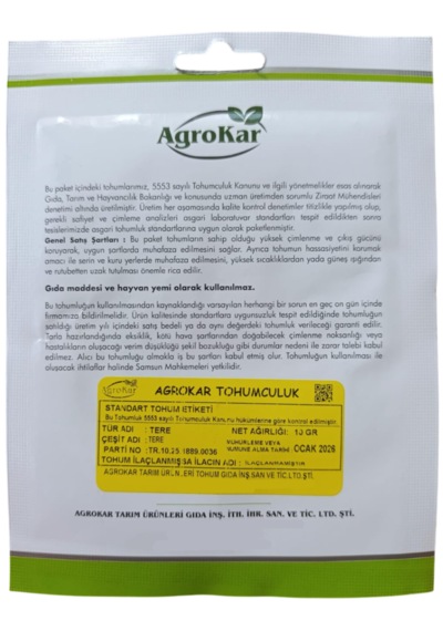 Tere Tohumu 10 Gr 1 Paket