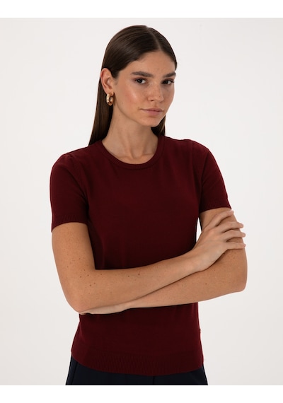 Pierre Cardin Kadın Vişne Kazak /triko 50316341-vr223 Vişne