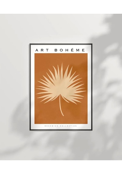Çerçevesiz Poster Bohem Palmiye Yaprağı