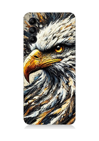 Samsung Galaxy A55 Uyumlu Detaylı Kartal Bakışı Desenli Silikon Kılıf Çok Renkli