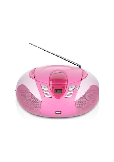 Lenco Scd-37 Usb Pembe - Taşınabilir Fm Radyo Cd Ve Usb Çalar - Pembe