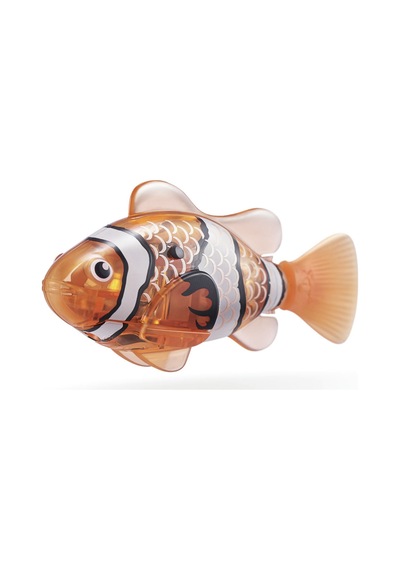 1.8 Metre Derine Dalan Suda Renk Değiştiren Yüzen Pilli Robo Alive Balık - 6.8 Cm - 1 Adet - Turuncu