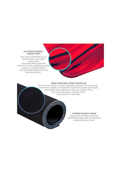 Gaming Mouse Pad 70x30 Cm Xl Büyük Dikişli Kenar Speed Oyuncu Mouse Pad 911rsr, 70x30 Cm