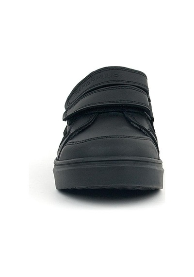 Rakerplus Siyah Hakiki Deri Cırtlı Erkek Çocuk Sneaker Ayakkabı