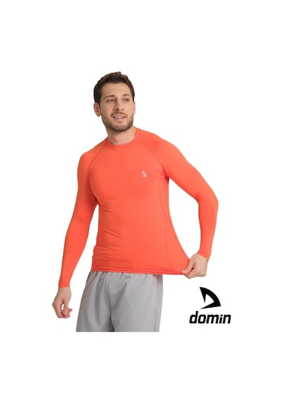 Hnc Sport Erkek Uzun Kol Orange Esnek Fit Compression Spor Body Tshirt Turuncu