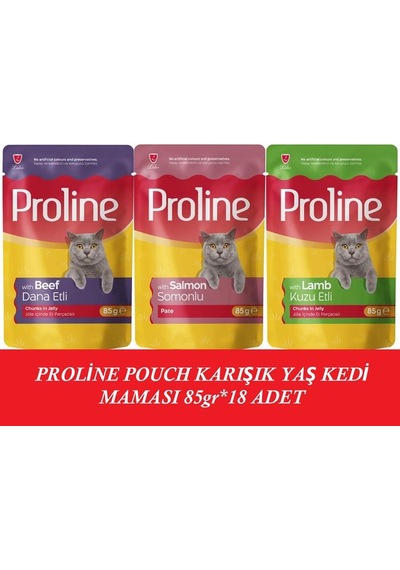 Proline Pouch Karışık Yaş Kedi Mama 18 X 85 Gr