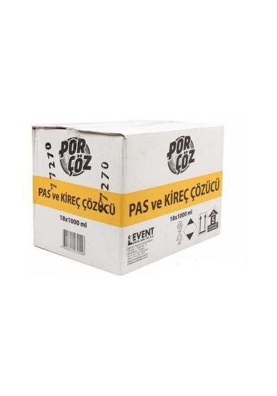 Porçöz Ekstra Güçlü Pas ve Kireç Çözücü 18 x 1 L