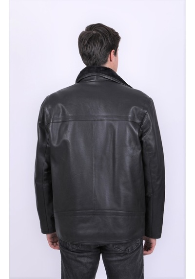 New Zaya Leather Erkek Siyah Deri Mont Hakiki Deri (468606706) Siyah