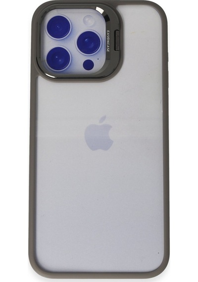Zengemtx Joko Apple Uyumlu iPhone 15 Pro Max Kılıf Roblox Lens Standlı Kapak - Titan Gri