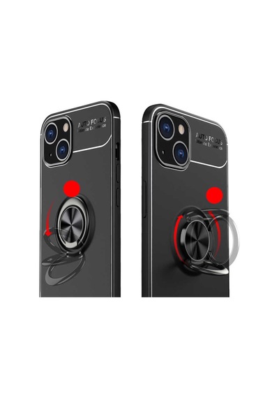 Apple Uyumlu iPhone 14 Kılıf Yüzüklü Magnetli Ravel Case Kapak
