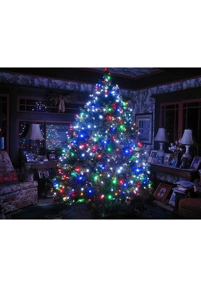 Coverzone 10 Metre Fişli Rgb Led Işık Noel Yılbaşı Ağacı Işığı Led Ampül Çam Ağacı Balkon Merdiven Salon Diğer