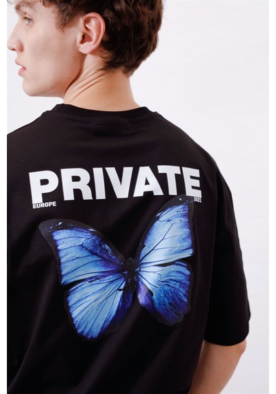Flood Of Style Unisex Private Siyah Tshirt