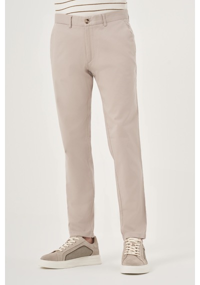 Morven Erkek Taş Yazlık Pamuk Yan Cep Slim Fit Chino Pantolon 25ys003010870 Taş