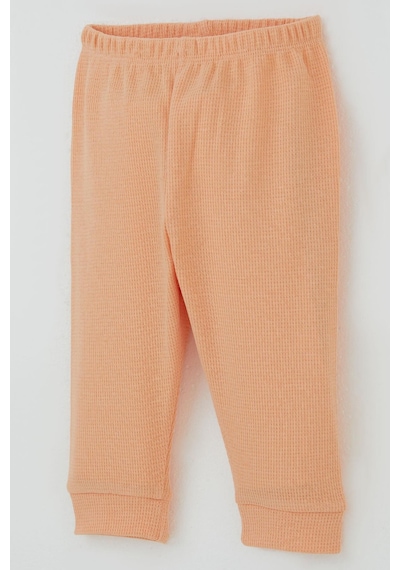 Breeze Kız Bebek Pijama Takımı Omuzdan Patlı Çiçek Baskı Armalı 4 Ay-1 Yaş, Somon Somon