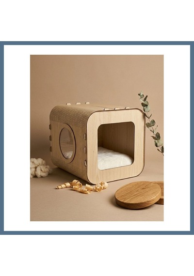 Buradabulabilirsin Özel Tasarım Luna Mdf Kedi Evi Bbz