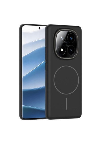 Lexroo Xiaomi Redmi Note 14 Pro 4g Mag Safe Şarj Özellikli Ruby Sert Silikon Kılıf - Lacivert