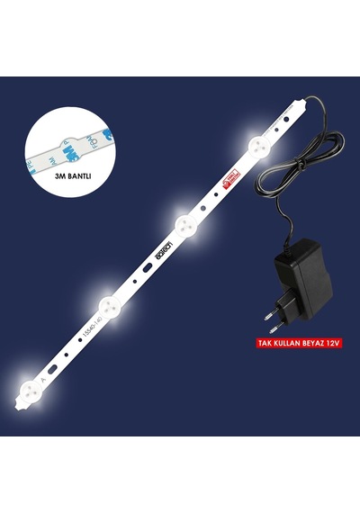 Ledwell Dekoratif Led Bantlı Beyaz 37cm Tak Kullan