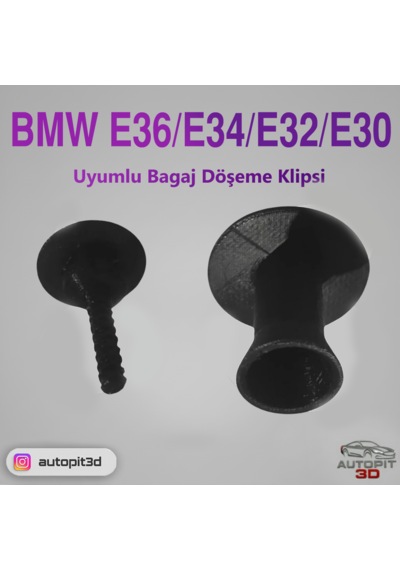 Autopit 3d Bmw E36/e34/e32/e30 Uyumlu Bagaj Döşeme Klipsi Bmw E36