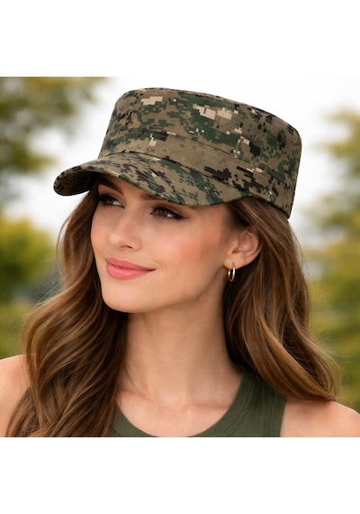 Valkyrie Dijital Kamuflaj Şapka Ayarlanabilir Unisex Askeri Kep Outdoor Kamp Balıkçı Şapkası E Kamuflaj