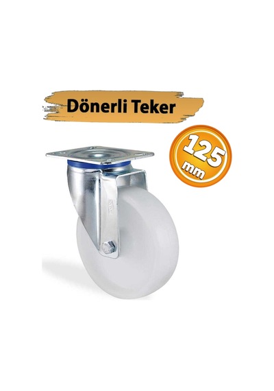 0125 Dönerli Tablalı Frensiz Kemik Tekerlek 125 Mm 170 Kg Diğer