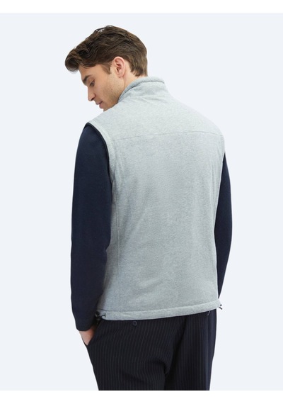 Lacivert Regular Fit Dik Yaka Casual Dokuma Spor Yelek Lacivert