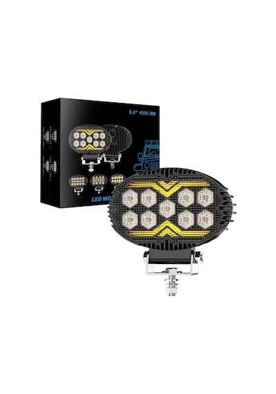 Off Road Sis Farı 5,5 İnç Selamlamalı Çakar İkaz Gündüz Led 2 Mod Projektör Çalışma Lambası 12/24 V