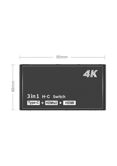 Onten 5601 Type-C+Hdmi To Hdmi 4K Hd Video Çevirici Switcher