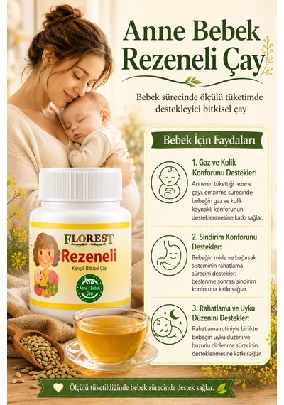 Rezeneli Karışık Bitkisel Çay Anne Bebek Çayı 150 Gr Bitki Çayı - 890403215