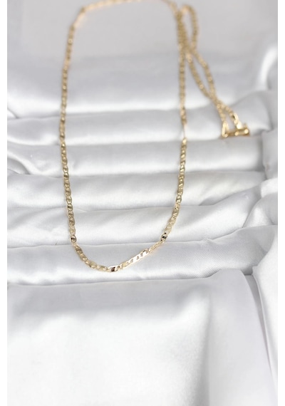 Cm 14k Gold Renk Yassı Zincir Model 60 Cm Kadın Kolye Çok Renkli 60139220