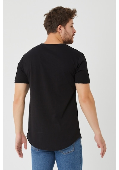 Tarz Cool Pis Yaka T-shirt Siyah