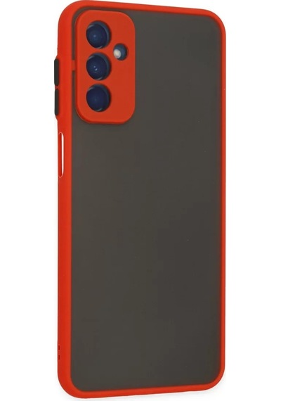 Newface Samsung Galaxy M13 Kılıf Montreal Silikon Kapak - Kırmızı
