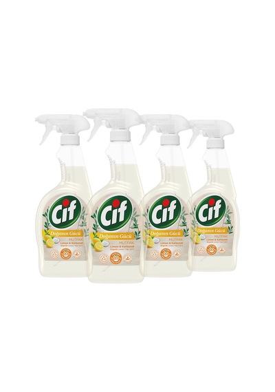 Cif Sprey Temizleyici Doğanın Gücü Mutfak Limon & Karbonat 4 x 750 ML