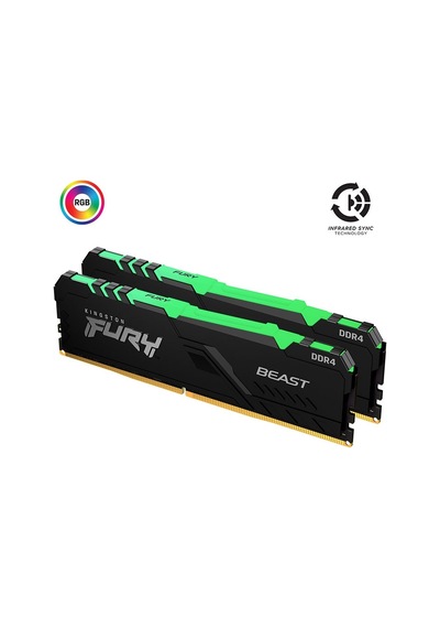 Kingston Fury Beast KF432C16BB2AK2/64 64 GB Rgb 3200 Mhz DDR4 CL16 RAM Bellek