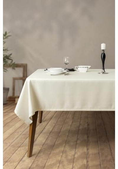 Kare Masa Örtüsü Ekru 150cm Diğer