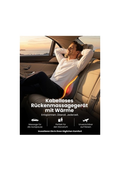 Bob And Brad Ağrıyı Gidermek İçin Isı İle Kablosuz Sırt Masajı, Ezback Go 4d Shiatsu Boyun Masajı, Boyun Sırt Omuzlar Bel Bölgesi İçin Masaj Yastığı, Ofis Arabası Ev