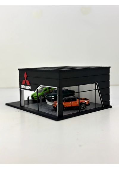 1/64 Ölçekli Mitsubishi Diorama Tasarımlı Araç Sergileme Garajı 3d Baskı