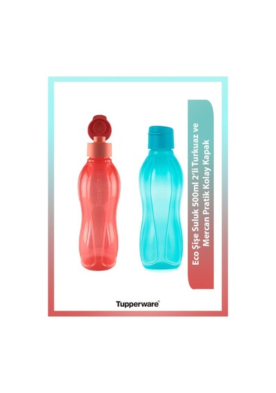 Eco Şişe Suluk 500 Ml 2 Li Turkuaz Mercan
