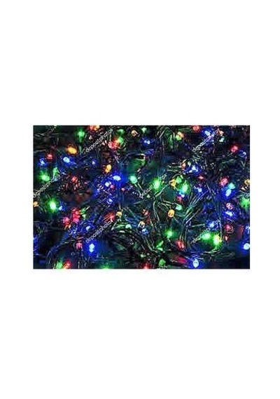 Yeşil Kablolu 10 Metre Karışık Renk 100 Led Fonksi
