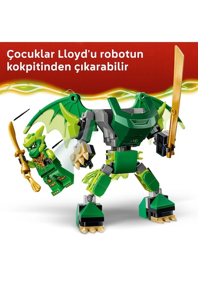 LEGO® NINJAGO® Lloyd’un Ejderha Robotu Savaş Paketi 71862 - 6 Yaş ve Üzeri için 3 Minifigür İçeren Oyuncak Yapım Seti (81 Parça)