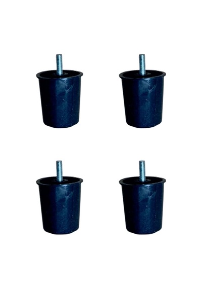 Baza Plastik Ayak - 58mm - Siyah M.8 Hks276 - 4 Adet Çok Renkli