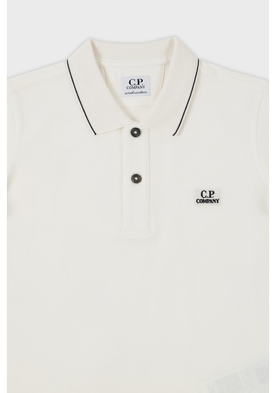 C.p. Company Çocuk Polo Yaka T Shirt 10ckpl023 005263w 103 Beyaz