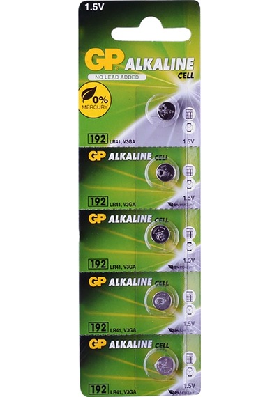 GP 192 1.5 VOLT LR 41 ALKALİN DÜĞME PİL 5Lİ PAKET