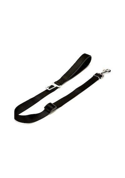Doggie Dokuma Emniyet Kemerli Köpek Gezdirme Aparatı Medium Siyah