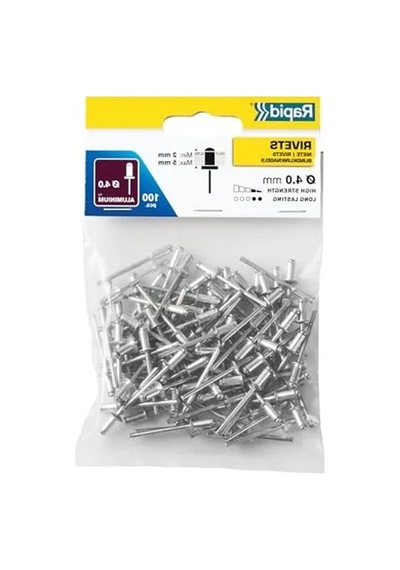 Aluminyum 100 Adet, 4x8 Mm Ebatlarında, Çok Amaçlı Kullanım İçin
