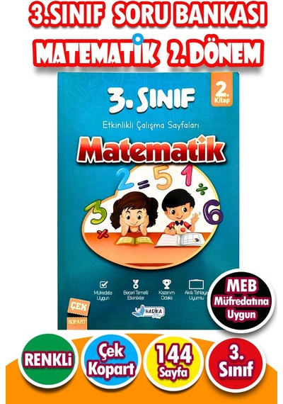3.sınıf Matematik 2.dönem - Etkinlikli Çalışma Ve Soru Bankası Kitabı