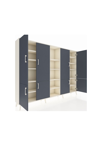 Arges Dolap 14 Raflı 8 Kapaklı 220x30x163 Aytaşı-antrasit/aytaşı Antrasıt/aytası - Aytası Arges Dolap 14 Raflı 8 Kapaklı 220x30x163 Aytaşı-antrasit/aytaşı Antrasıt/aytası - Aytası